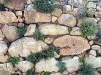 Vue d'une muraille de Mycènes, de type cyclopéen