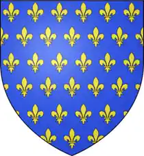 Blason des capétiens avant 1376