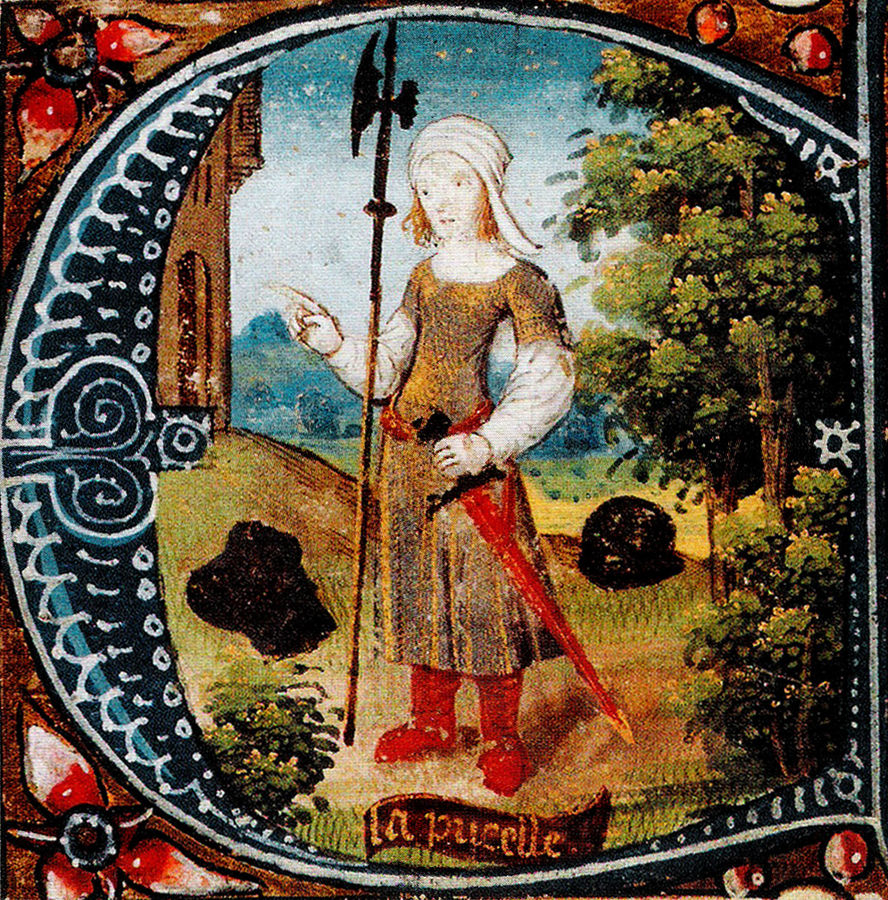 Lettrine d'un parchemin du XVe.